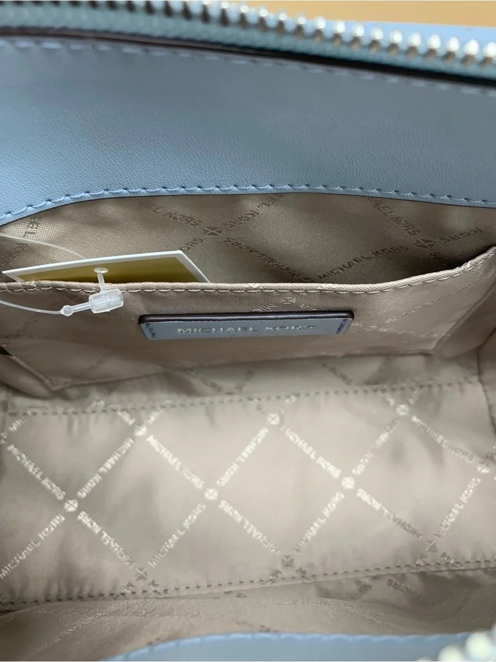 Michael Kors Marilyn Small Embellished Satchel Pale Ocean color - Picture 10 of 15